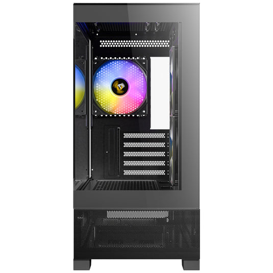 Antec cx500m rgb mini tower behuizing (zwart | 3x usb-a | tempered glass)