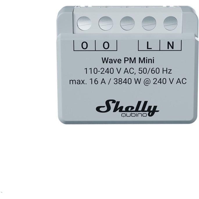 Afbeelding laden in galerijviewer, Shelly qubino wave pm mini relais (lichtgrijs wit, 1-kanaals, z-wave)
