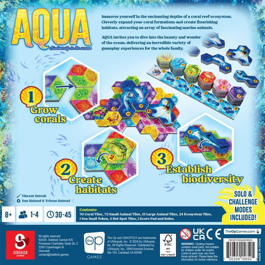 Ty european player network aqua: biodiversi in the oceans bordspel (engels, 1 - 4 spelers, 30 - 45 minuten, vanaf 8 jaar)