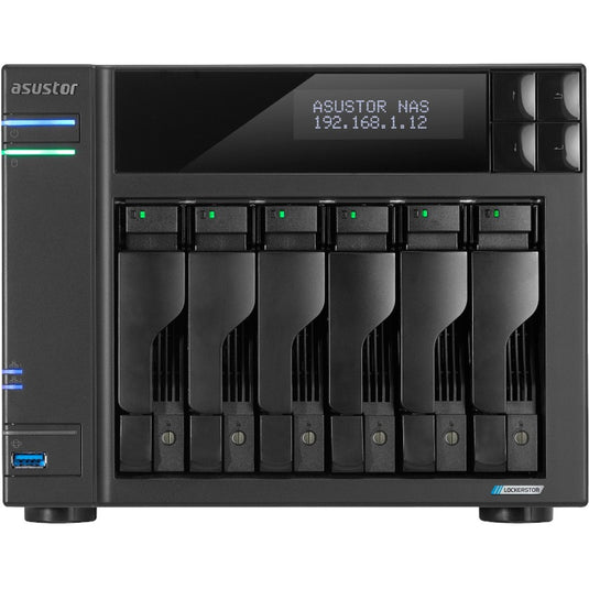 Asustor lockerstor 6 as6706t nas (zwart)