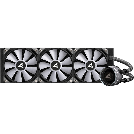 Sharkoon s90 rgb waterkoeling (zwart, 4-pins pwm fan-connector)