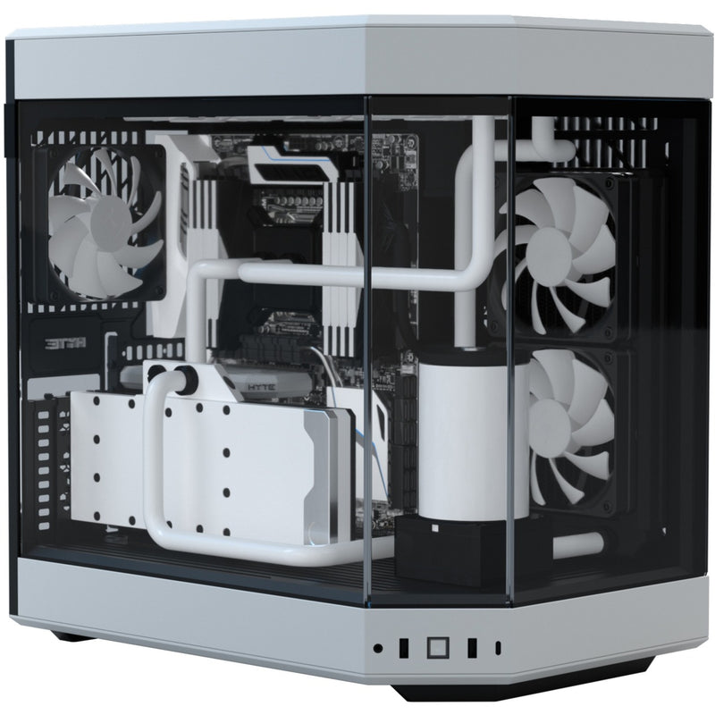 Afbeelding laden in galerijviewer, Hyte y60 midi tower behuizing (wit zwart | 3x usb-a | tempered glass)
