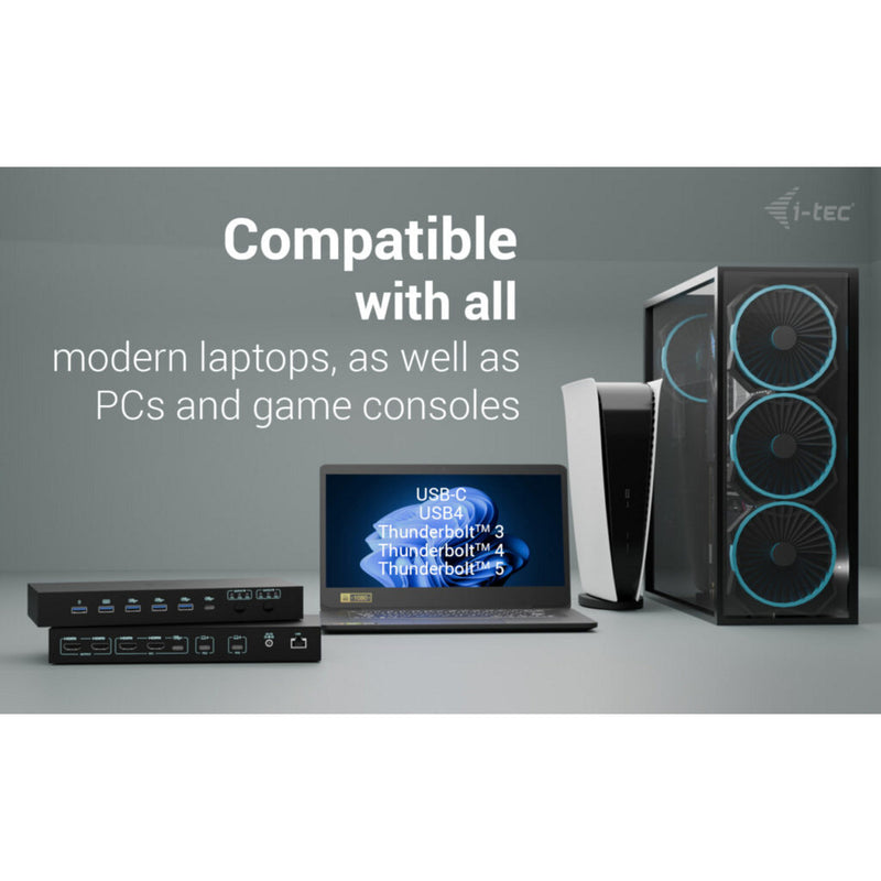 Afbeelding laden in galerijviewer, I-tec usb-c kvm dock pro dockingstation (zwart)

