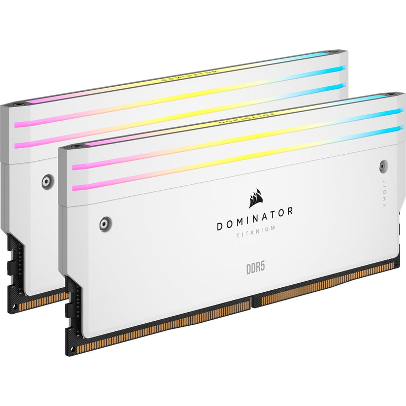 Afbeelding laden in galerijviewer, Corsair 96 gb ddr5-6600 kit werkgeheugen (wit, cmp96gx5m2b6600c32w, dominator titanium rgb, xmp 3.0)

