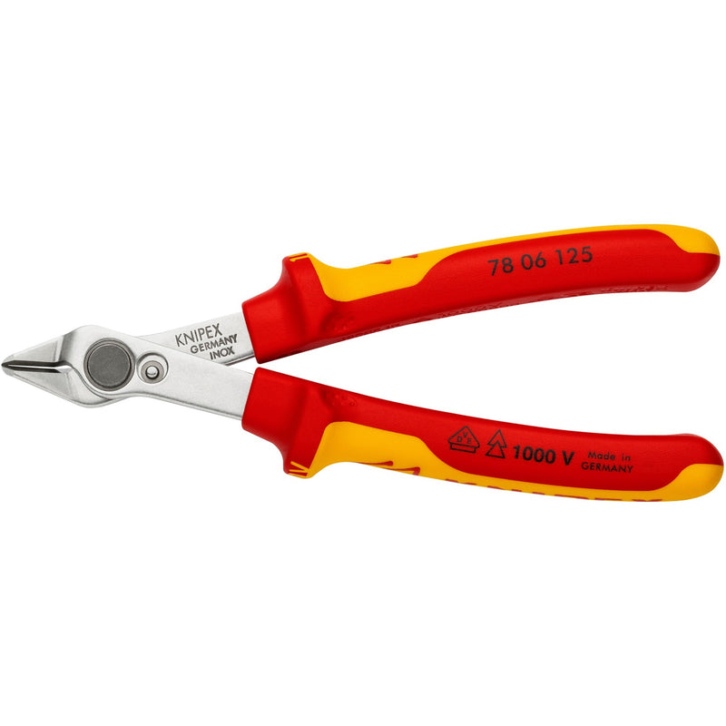 Afbeelding laden in galerijviewer, Knipex electronic super knips® vde 78 06 125 elektronica-tang (rood geel)
