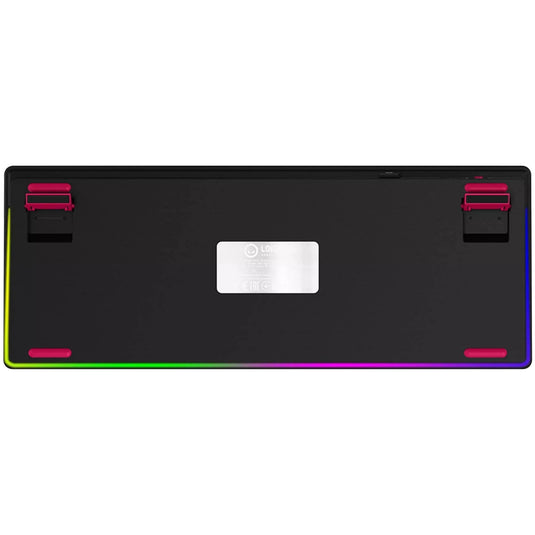 Lorgar kbp70tklw rgb mechanisch gaming toetsenbord (zwart, us lay-out (qwerty), logar toxic purple, 80% (tkl), rgb, hot-swappable, pbt double-shot, bluetooth | 2.4ghz | usb)