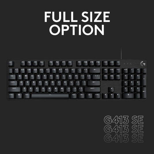 Logitech g413 tkl se mechanisch gaming toetsenbord (zwart, us-international lay-out (qwerty), gl tactile, 80% (tkl))