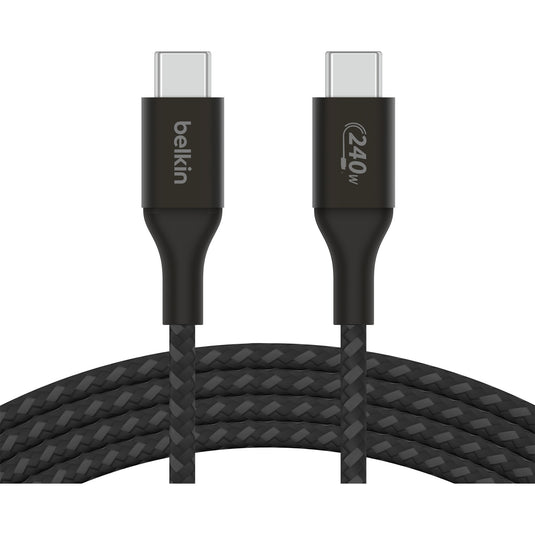 Belkin boostcharge usb-c > usb-c kabel (zwart, 1 meter, 240 w)