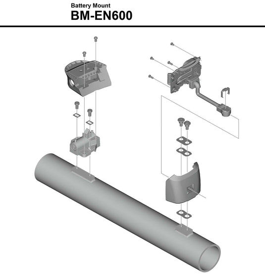 Shimano steps bm-en600 battery mount for down tube