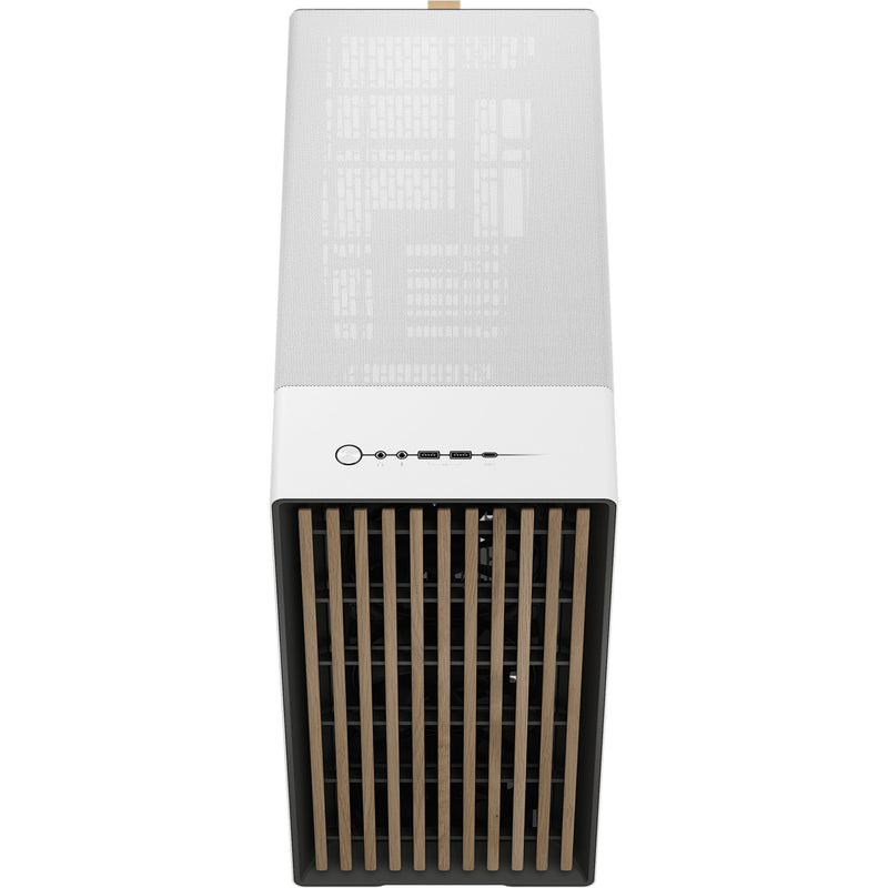 Afbeelding laden in galerijviewer, Fractal design north xl rc chalk white tg clear midi tower behuizing (wit houtkleur | 2x usb-a | 1x usb-c | tempered glass)
