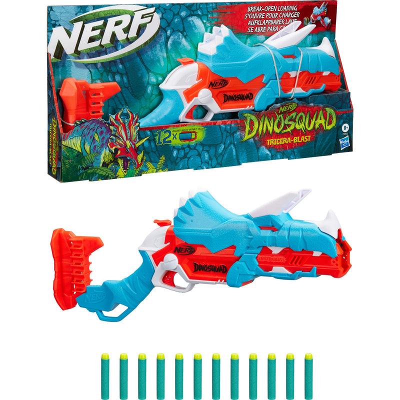 Afbeelding laden in galerijviewer, Hasbro nerf dinosquad tricera-blast nerf-gun
