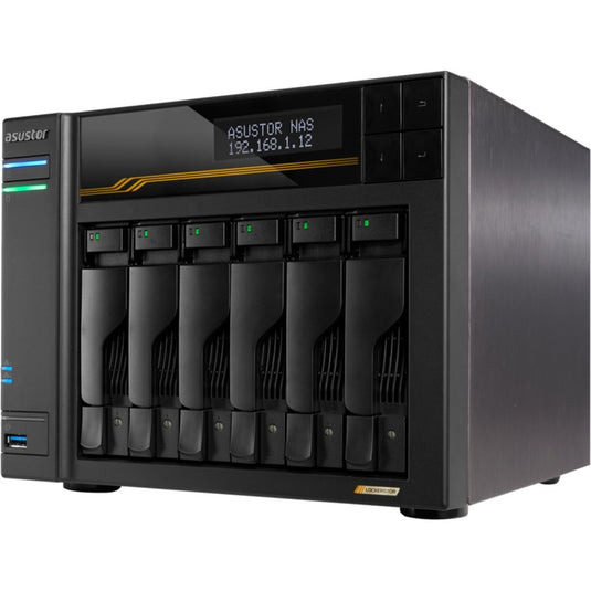 Asustor lockerstor 6 as6806t nas (zwart)