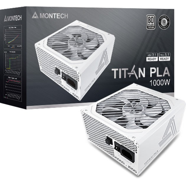 Afbeelding laden in galerijviewer, Montech titan pla modulaire 1000 watt voeding (wit, 2x pcie)
