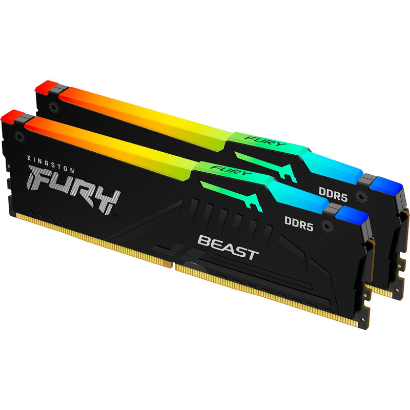 Afbeelding laden in galerijviewer, Kingston fury 64 gb ddr5-5200 kit werkgeheugen (kf552c40bbak2-64, beast rgb)
