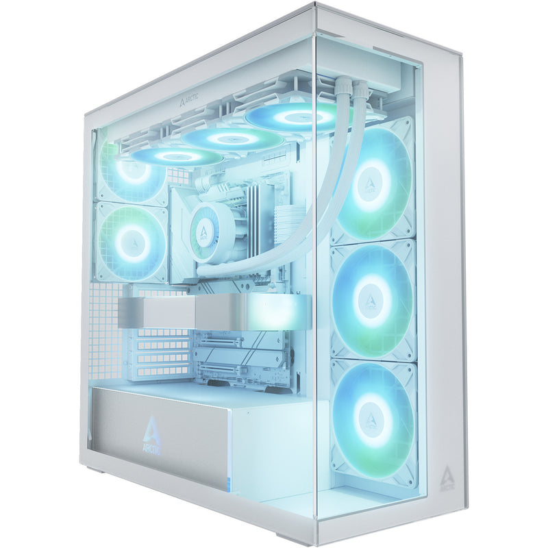 Afbeelding laden in galerijviewer, Arctic xtender vg midi tower behuizing (wit | 2x usb-a | 1x usb-c | rgb | tempered glass)
