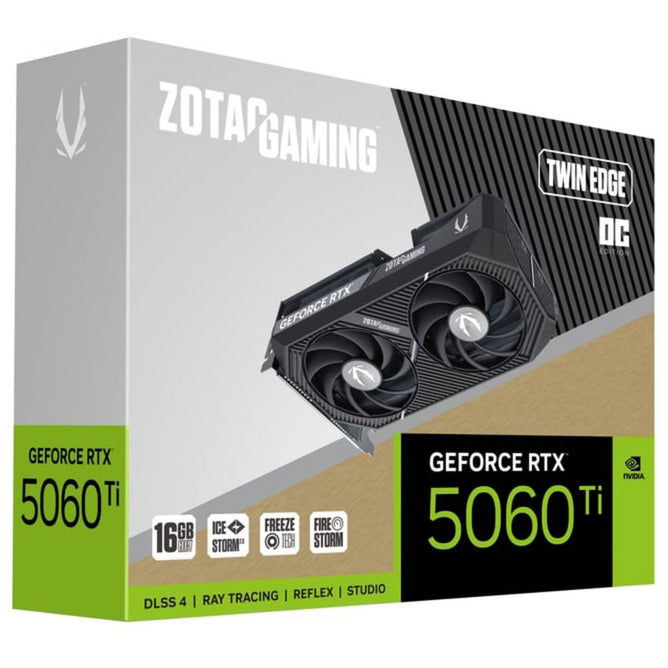 Afbeelding laden in galerijviewer, Zotac geforce rtx 5060 ti twin edge oc 16gb grafische kaart (dlss 4, 3x displayport, 1x hdmi 2.1)
