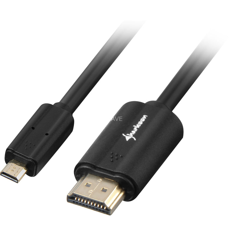 Afbeelding laden in galerijviewer, Sharkoon hdmi > micro-hdmi 2.0 kabel (zwart, 1,5 meter, 4k)
