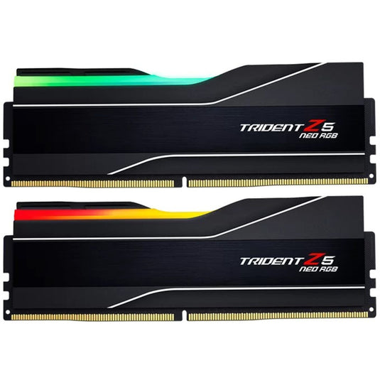 G.skill 64 gb ddr5-6000 (2x 32 gb) kit werkgeheugen (zwart, f5-6000j3040g32gx2-t, trident z5 neo rgb, expo)