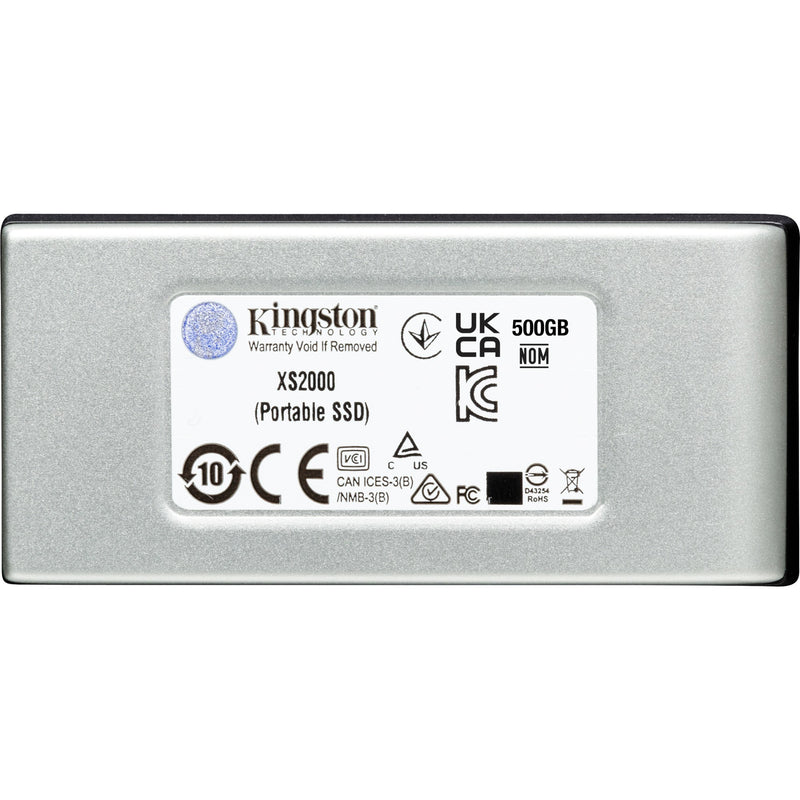 Afbeelding laden in galerijviewer, Kingston xs2000 portable 4 tb externe ssd (zilver zwart, sxs2000 2000g, usb-c 3.2 (20 gbit s))

