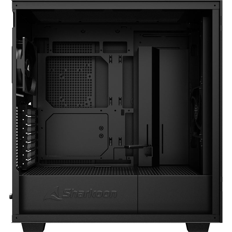 Afbeelding laden in galerijviewer, Sharkoon rebel c50 black midi tower behuizing (zwart | 2x usb-a | 1x usb-c)
