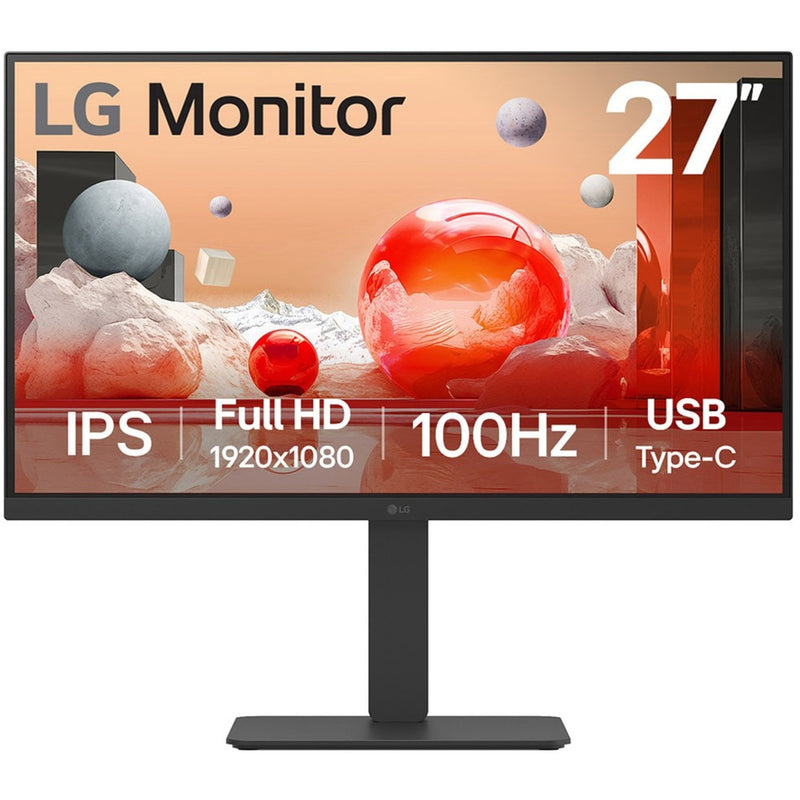 Afbeelding laden in galerijviewer, Lg 27ba650 27 monitor (zwart, hdmi, displayport, audio, usb-c)
