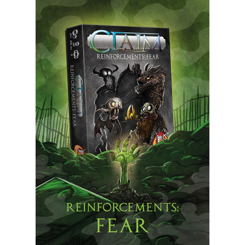 Afbeelding laden in galerijviewer, White goblin games claim reinforcements: fear kaartspel (nederlands, uitbreiding, 2 spelers, 25 minuten, vanaf 10 jaar)
