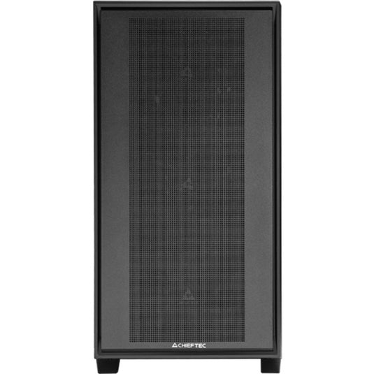 Chieftec night hunter midi tower behuizing (zwart | 2x usb-a | 1x usb-c | tempered glass)
