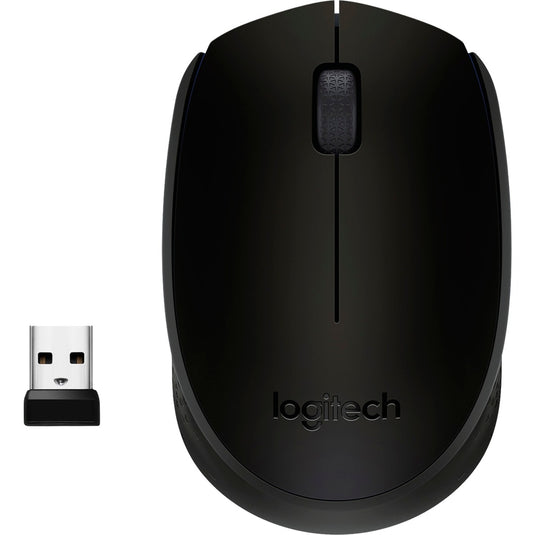Logitech b170 muis (zwart, draadloos)