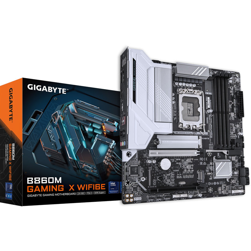 Afbeelding laden in galerijviewer, Gigabyte b860m gaming x wifi6e socket 1851 moederbord (raid, 2,5gb-lan, wi-fi 6e, bt, sound, µatx)
