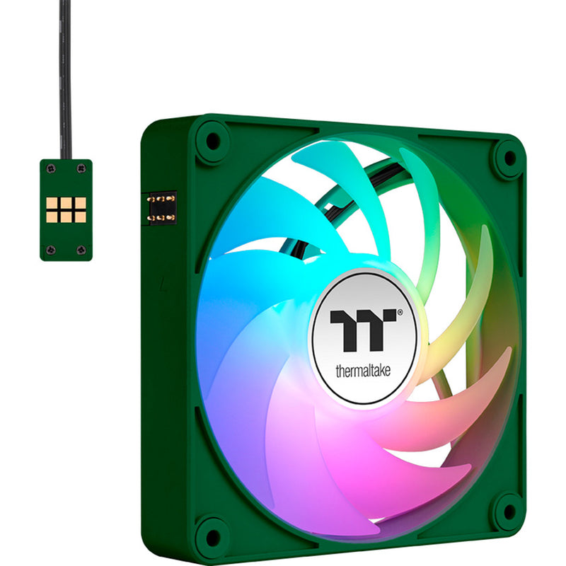 Afbeelding laden in galerijviewer, Thermaltake ct120 ex argb sync pc cooling fan racing green (3-fan pack) case fans (groen, 3 stuks, 120 x 120 x 25 mm, pwm)
