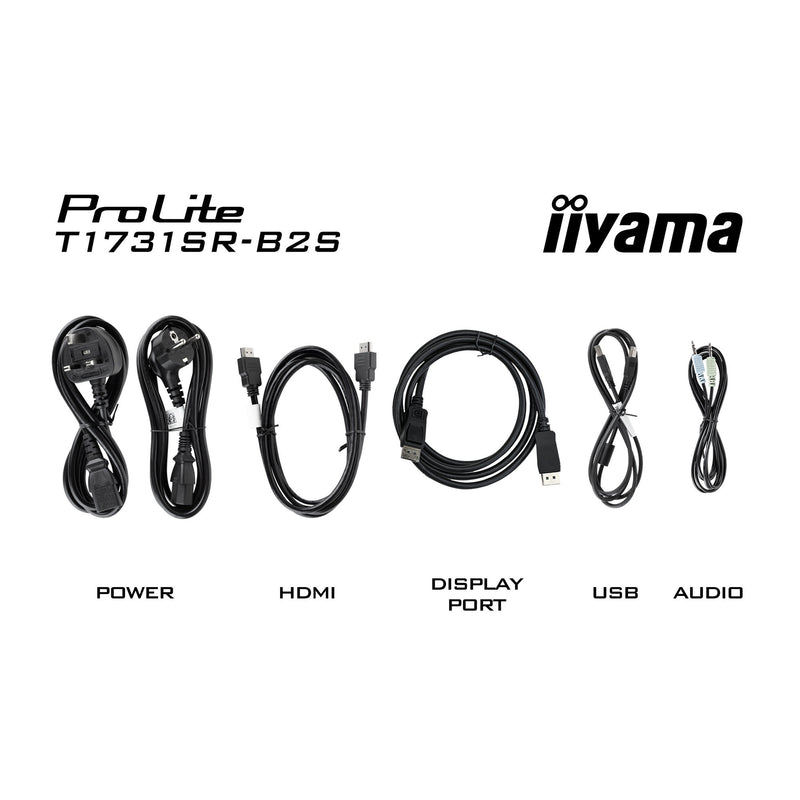Afbeelding laden in galerijviewer, Iiyama prolite t1731sr-b2s 17 touchscreen monitor (zwart, vga, hdmi, displayport, audio, touch)
