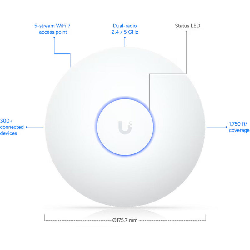 Afbeelding laden in galerijviewer, Ubiquiti unifi u7 long-range access point (wit, poe)
