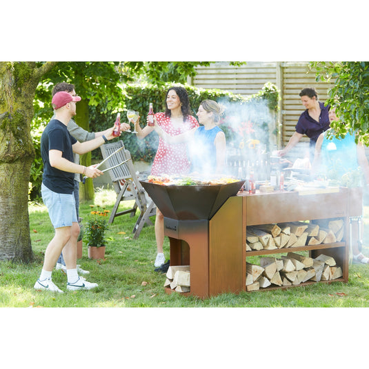 Barbecook nestor buddy uit cortenstaal tafel