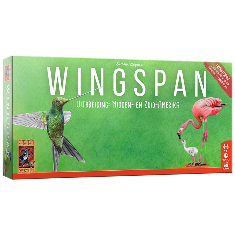 Afbeelding laden in galerijviewer, 999games 999 games wingspan: midden- en zuid-amerika bordspel (uitbreiding, nederlands, 1 - 5 spelers, 40 - 70 minuten, vanaf 10 jaar)
