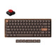Keychron k3 max-h1w all-wood special edition rgb mechanisch toetsenbord (houtkleur, us lay-out (qwerty), milk pom red, 75%, rgb leds, double-shot pbt, hot swap, 2.4ghz | bluetooth 5.1 | usb-c)
