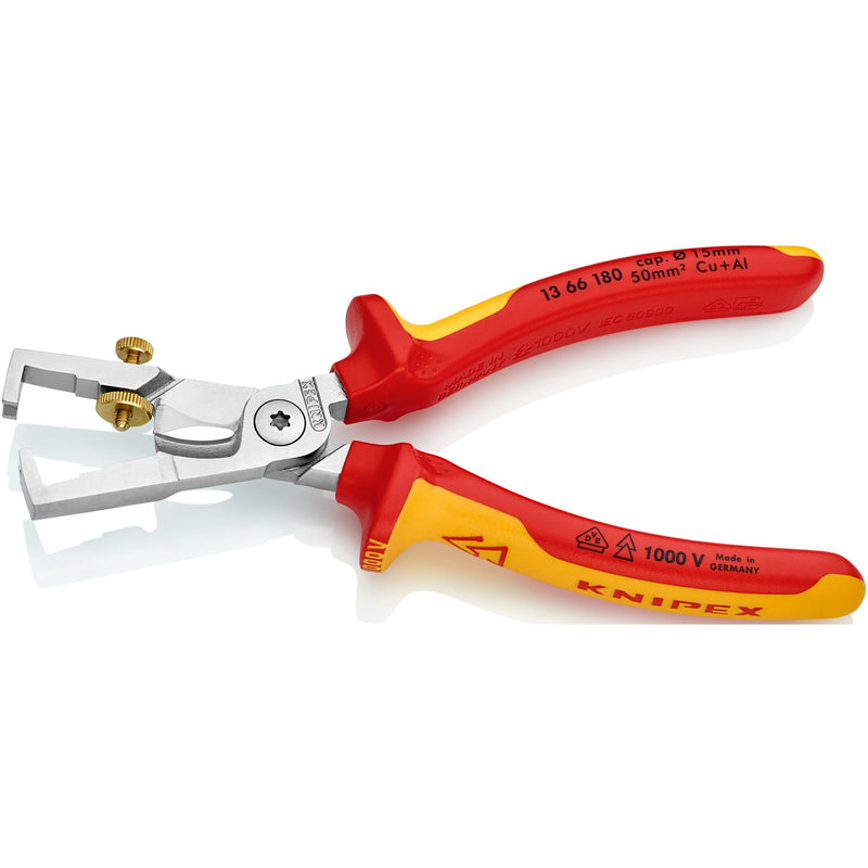 Afbeelding laden in galerijviewer, Knipex 15 mm 187 mm strix® striptangen met kabelschaar - vde - capaciteit - 13 66 180
