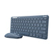 Trust lyra multi-device wireless keyboard mouse, desktopset (blauw, us lay-out, scissor switches, 800 - 1.600 dpi, 2,4 ghz usb, bluetooth, 65%)
