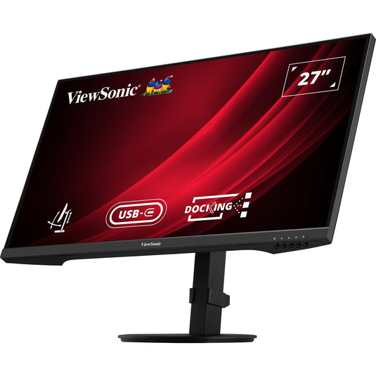 Viewsonic vg2709u-2k dockingmonitor met dubbele luidsprekers en daisy chain 27 (zwart (mat), 1x hdmi, 1x displayport, 1x displayport uit, usb-c, usb-a ,100hz)