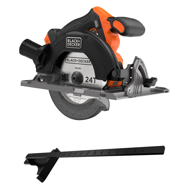 Afbeelding laden in galerijviewer, Black+decker 18v brushless cirkelzaag 165mm handcirkelzaag (zwart oranje, accu en oplader niet inbegrepen)
