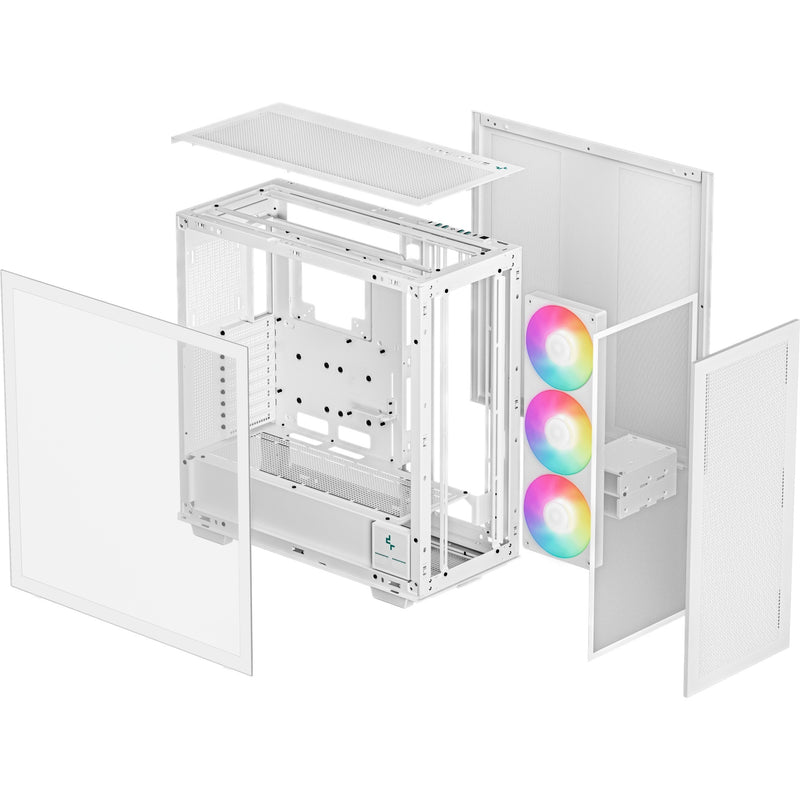 Afbeelding laden in galerijviewer, Deepcool morpheus midi tower behuizing (wit | 4x usb-a | 1x usb-c | rgb | tempered glass)
