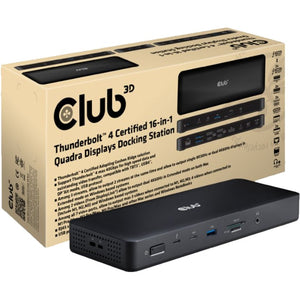 Club 3d thunderbolt 4, 16-in-1 quadra displays dockstation dockingstation