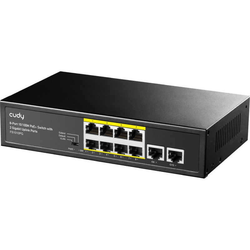 Afbeelding laden in galerijviewer, Cudy 8-port 10 100m poe+ switch (zwart)
