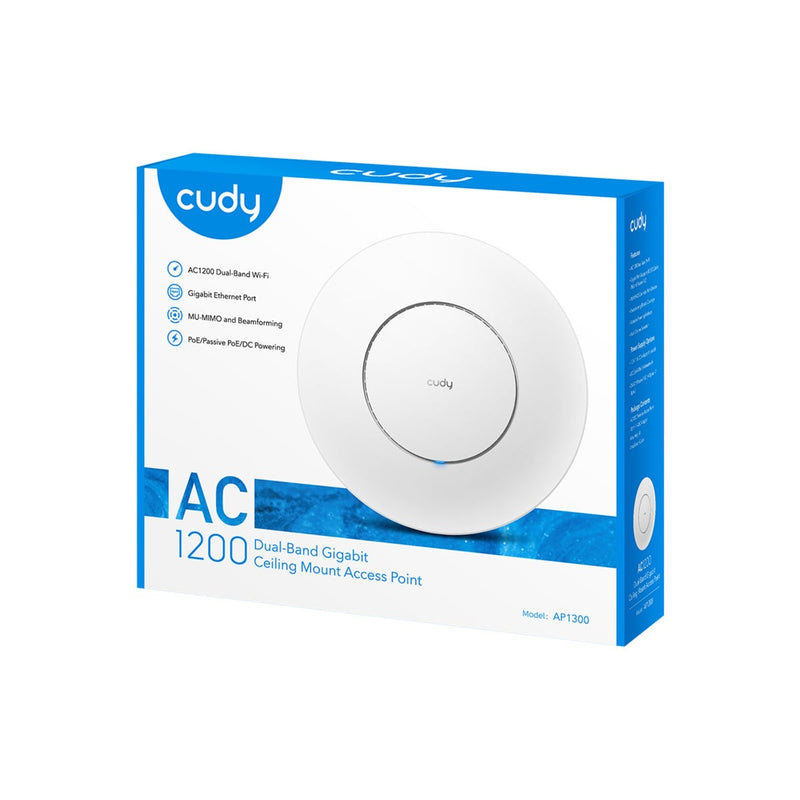 Afbeelding laden in galerijviewer, Cudy ac1200 wi-fi gigabit access point (wit, mesh)

