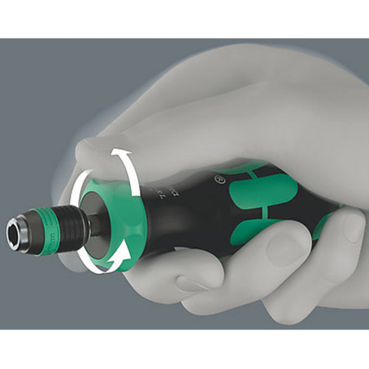 Wera 838 ra-r l bithandhouder met ratelfunctie, 1 4 schroevendraaier (zwart groen)