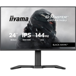 Iiyama g-master black hawk gb2441hsu-b1 23.8 gaming monitor (zwart, 1x displayport, 1x hdmi, 2x usb-a, 144 hz)