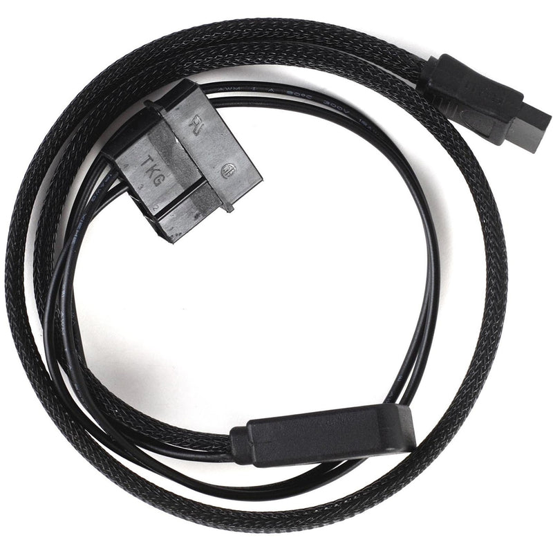 Afbeelding laden in galerijviewer, Silverstone slim sata 2-in-1 datakabel + stroomadapter (zwart, cp10)
