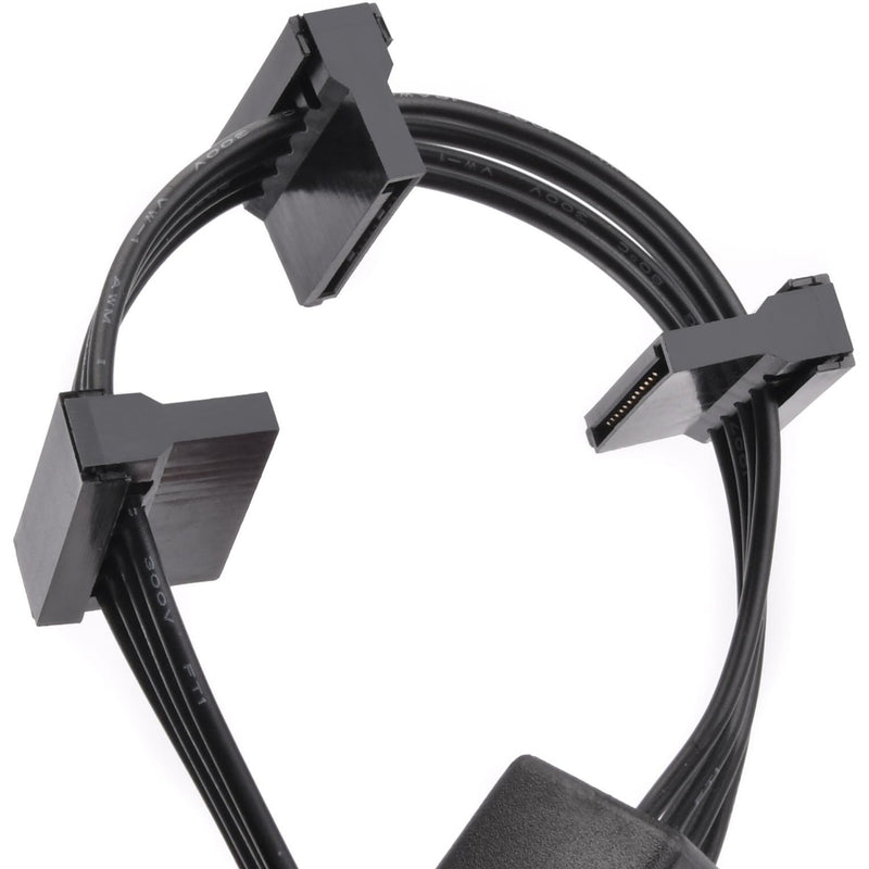 Afbeelding laden in galerijviewer, Silverstone sst-cp06-e4, 1x 15-pin-sata > 4x 15-pin-sata kabel

