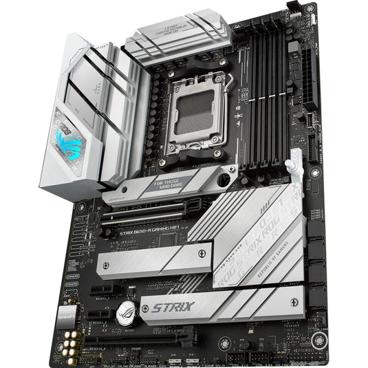 Asus rog strix b650-a gaming wifi socket am5 moederbord (zilver, raid, 2.5 gb-lan, wi-fi 6e, bt, sound, atx)