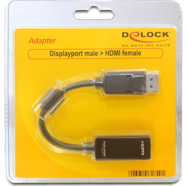 Afbeelding laden in galerijviewer, Delock displayport naar hdmi adapter (zwart, 0,125 meter, passief)
