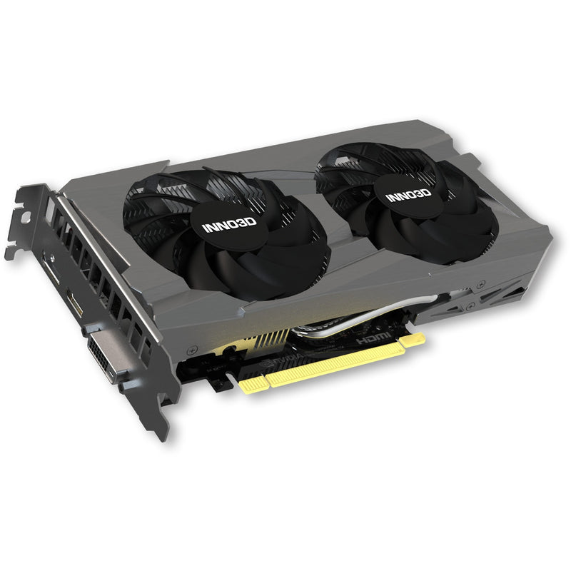 Afbeelding laden in galerijviewer, Inno3d geforce rtx 3050 twin x2 8gb grafische kaart (1x hdmi, 1x displayport, 1x dvi-d, dlss 3)
